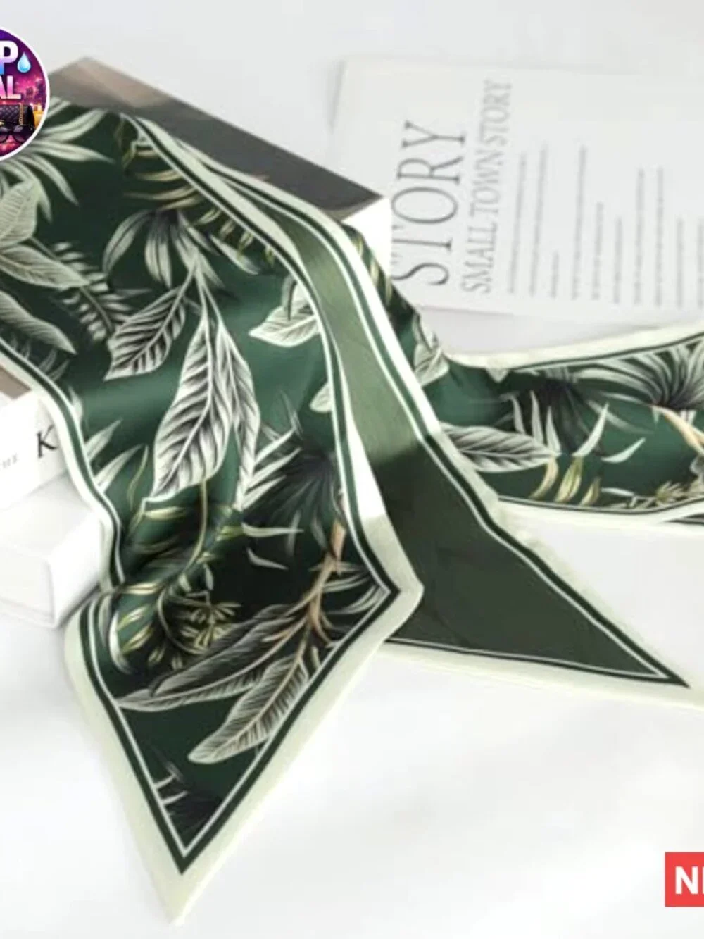 Silk Feel Polyester Scarf Head Wrap Multi-Function Accessory